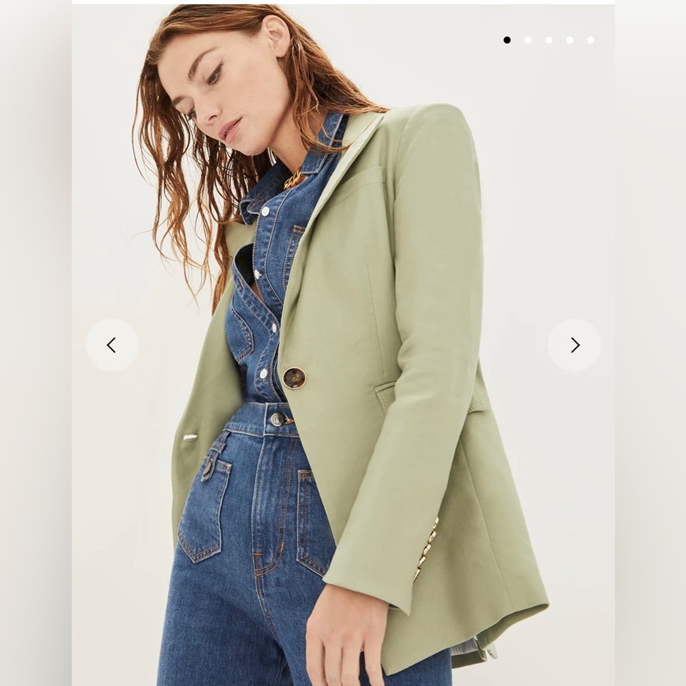 Veronica Beard Sedgwick Dickey blazer, sage green, size 2.